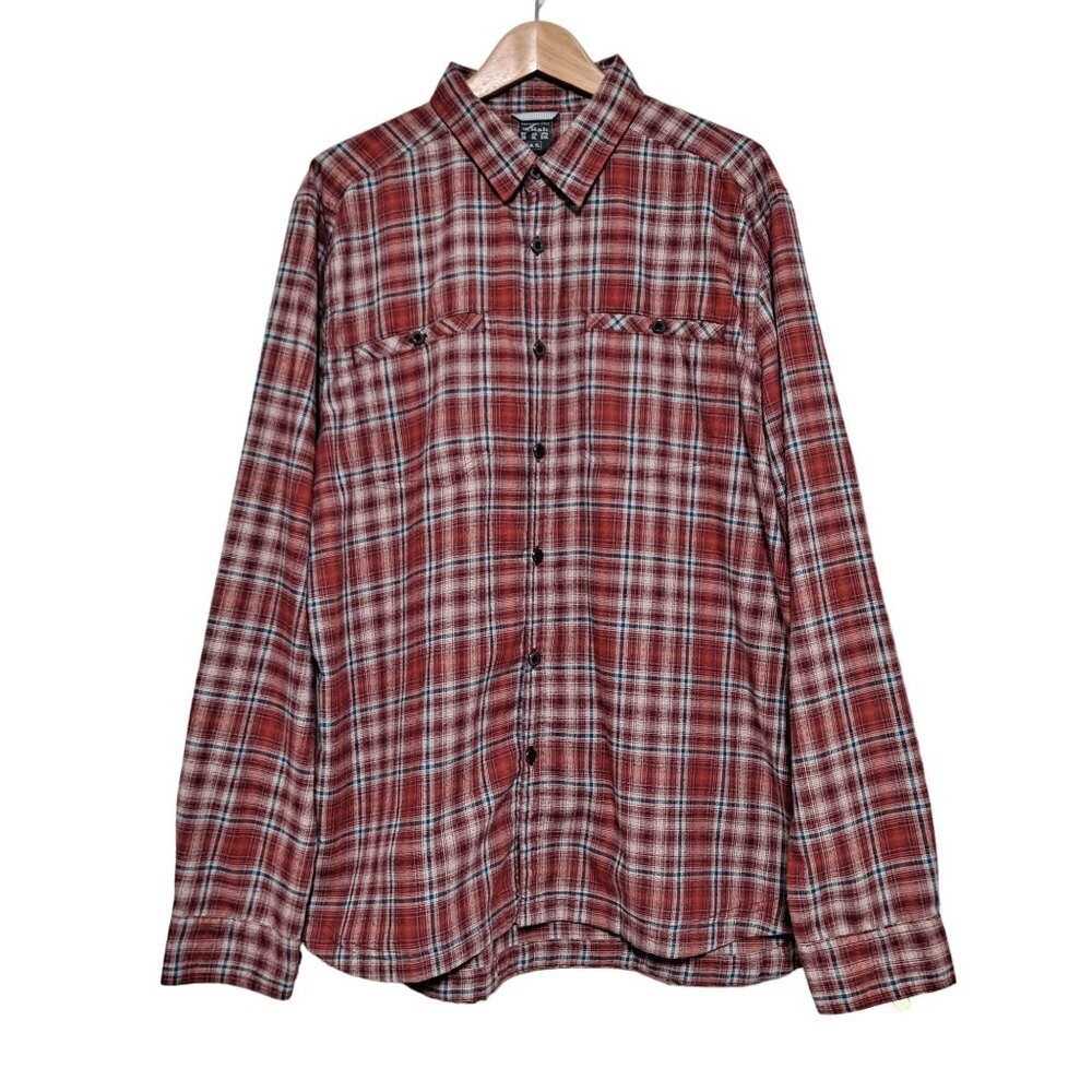 Rab Dawson Shirt Men XL Plaid Red Button Up Outdoors Camping Layering Gorpcore